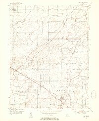 1953 Map of Advance, IN, 1954 Print