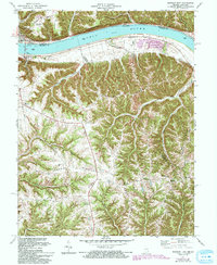 Download a high-resolution, GPS-compatible USGS topo map for Madison East, IN (1994 edition)
