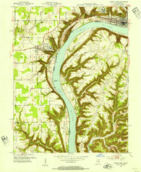 Download a high-resolution, GPS-compatible USGS topo map for Madison West, IN (1954 edition)