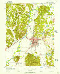 Download a high-resolution, GPS-compatible USGS topo map for Martinsville, IN (1957 edition)
