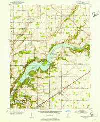 1952 Map of Fishers, IN, 1953 Print