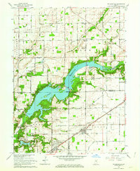 1962 Map of Fishers, IN, 1963 Print