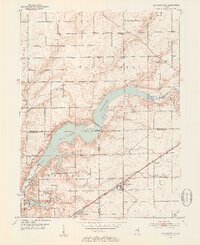 1952 Map of Fishers, IN, 1953 Print
