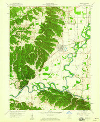 Download a high-resolution, GPS-compatible USGS topo map for Medora, IN (1973 edition)