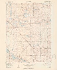 1951 Map of Merriam, 1953 Print