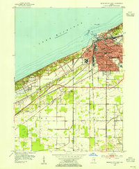1953 Map of Michigan City West, 1955 Print