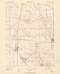 preview thumbnail of historical topo map of Milford, IN in 1951
