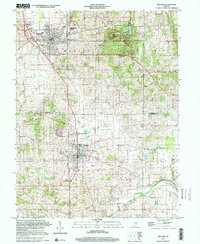 preview thumbnail of historical topo map of Mitchell, IN in 2000