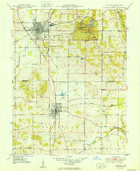 1950 Map of Mitchell, IN