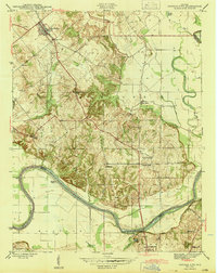 Download a high-resolution, GPS-compatible USGS topo map for Monroe City, IN (1944 edition)