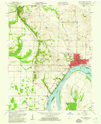 preview thumbnail of historical topo map of Mount Vernon, IN in 1957