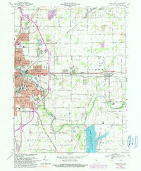 preview thumbnail of historical topo map of Delaware County, IN in 1969