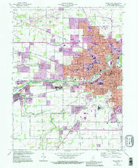 Download a high-resolution, GPS-compatible USGS topo map for Muncie West, IN (1995 edition)