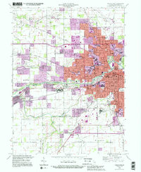 Download a high-resolution, GPS-compatible USGS topo map for Muncie West, IN (1995 edition)