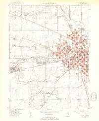 1952 Map of Muncie West, 1953 Print