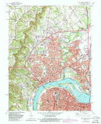 preview thumbnail of historical topo map of New Albany, IN in 1982