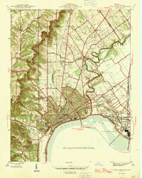 preview thumbnail of historical topo map of New Albany, IN in 1946