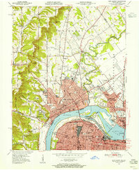 preview thumbnail of historical topo map of New Albany, IN in 1950
