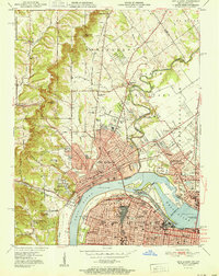 preview thumbnail of historical topo map of New Albany, IN in 1951