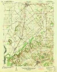 Download a high-resolution, GPS-compatible USGS topo map for Oaktown, IN (1943 edition)