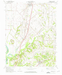 Download a high-resolution, GPS-compatible USGS topo map for Oaktown, IN (1975 edition)