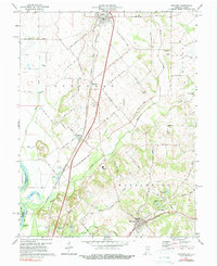 Download a high-resolution, GPS-compatible USGS topo map for Oaktown, IN (1984 edition)