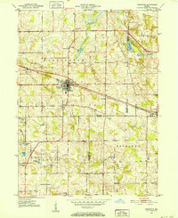 1950 Map of Pierceton, 1952 Print
