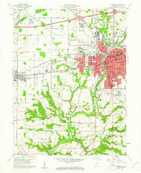 1960 Map of Richmond, 1961 Print