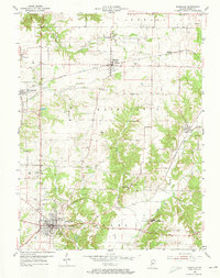 1955 Map of Rockville, 1973 Print