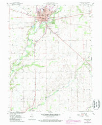Download a high-resolution, GPS-compatible USGS topo map for Rushville, IN (1988 edition)