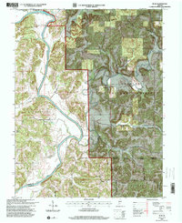 Download a high-resolution, GPS-compatible USGS topo map for Rusk, IN (2000 edition)