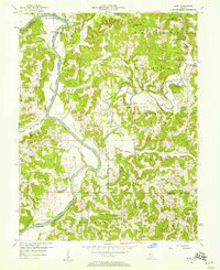 Download a high-resolution, GPS-compatible USGS topo map for Rusk, IN (1958 edition)