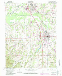 1960 Map of Scottsburg, IN, 1988 Print