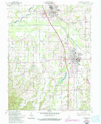 1960 Map of Scottsburg, IN, 1994 Print