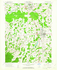 1960 Map of Scottsburg, IN, 1961 Print