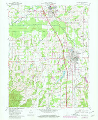 1960 Map of Scottsburg, IN, 1981 Print