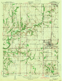 Download a high-resolution, GPS-compatible USGS topo map for Shelburn, IN (1942 edition)