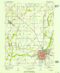 Download a high-resolution, GPS-compatible USGS topo map for Shelbyville, IN (1954 edition)