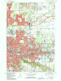 Download a high-resolution, GPS-compatible USGS topo map for South Bend East, IN (1992 edition)