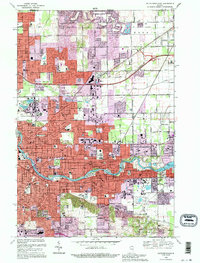Download a high-resolution, GPS-compatible USGS topo map for South Bend East, IN (1995 edition)