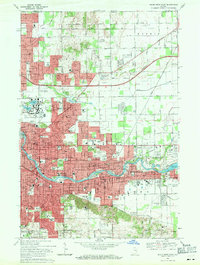 preview thumbnail of historical topo map of St. Joseph County, IN in 1969
