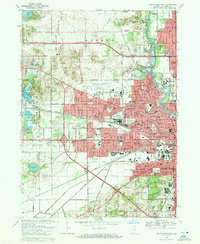 1969 Map of South Bend, IN, 1971 Print