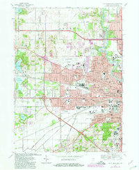 1969 Map of South Bend, IN, 1980 Print