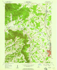 preview thumbnail of historical topo map of Clark County, IN in 1957