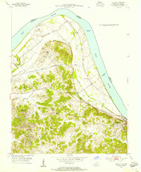 1953 Map of Tell City, IN, 1955 Print