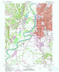 Download a high-resolution, GPS-compatible USGS topo map for Terre Haute, IN (1993 edition)