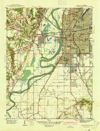 preview thumbnail of historical topo map of Terre Haute, IN in 1941