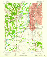 Download a high-resolution, GPS-compatible USGS topo map for Terre Haute, IN (1960 edition)