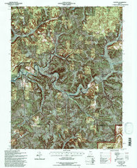preview thumbnail of historical topo map of Orange County, IN in 1993