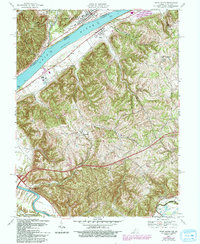preview thumbnail of historical topo map of Switzerland County, IN in 1967